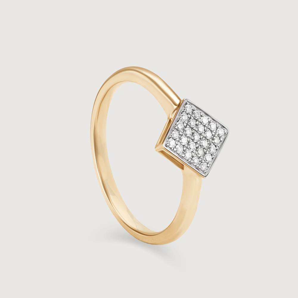 Geometric Splendour 14KT Gold & Diamond Ring,,hi-res image number null