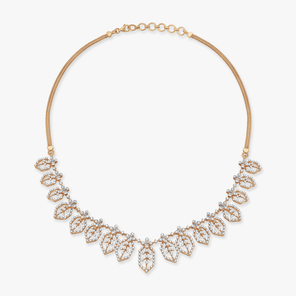 Luminous Leaflets Diamond Necklace,,hi-res image number null