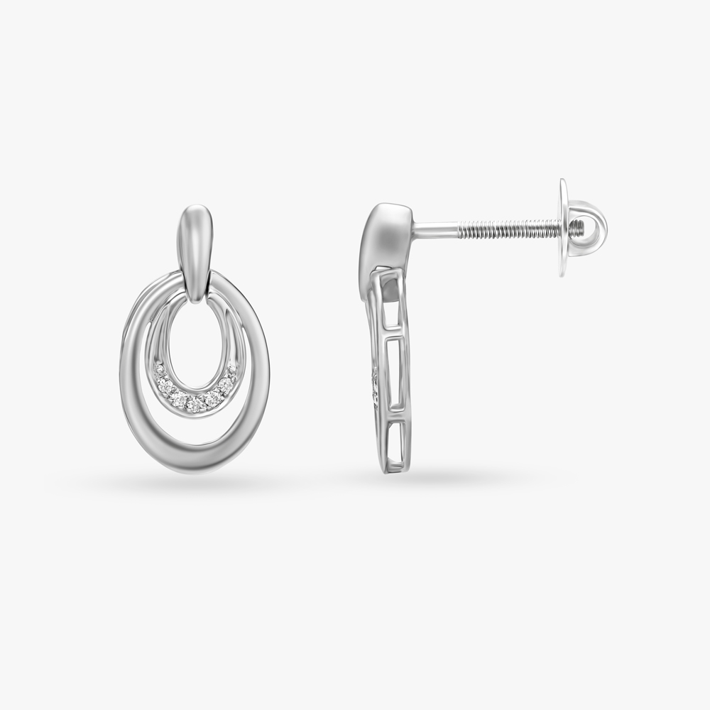 Dazzling Contemporary Diamond Drop Earrings,,hi-res image number null