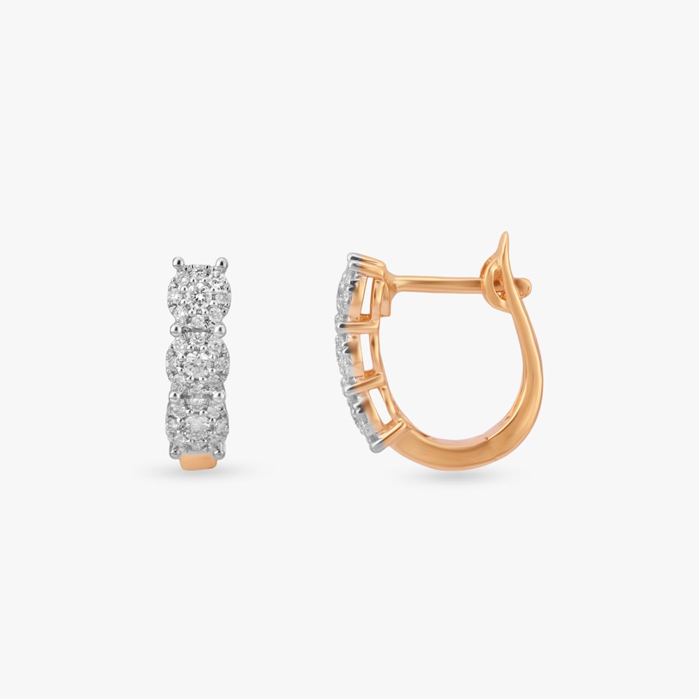 Trio Spark Diamond Hoop Earrings,,hi-res image number null