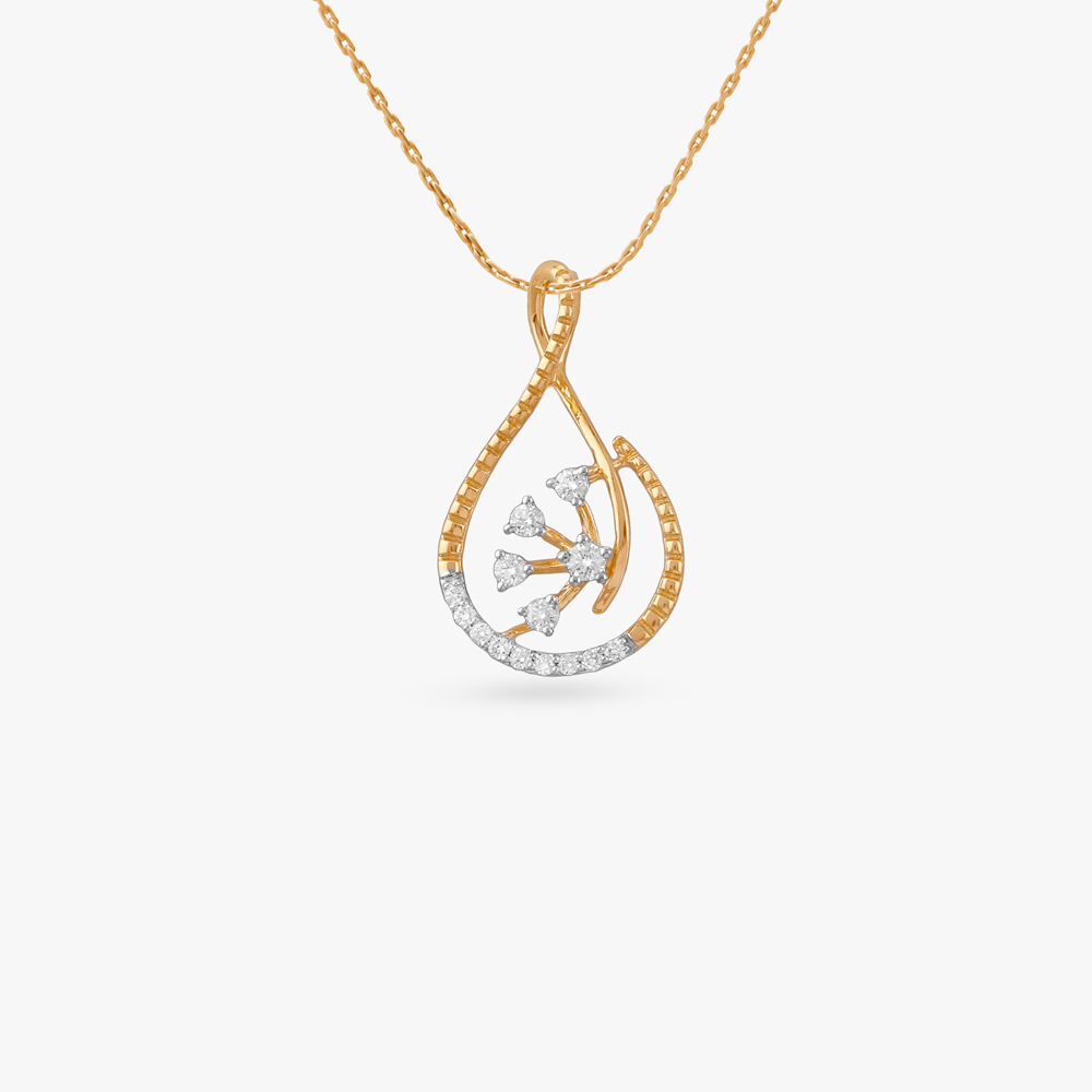 Whimsical Loop Diamond Pendant and Earrings Set,,hi-res image number null