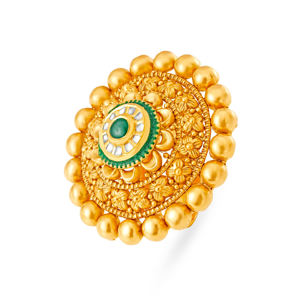 Classic antique cocktail ring | SEHGAL GOLD ORNAMENTS PVT. LTD.