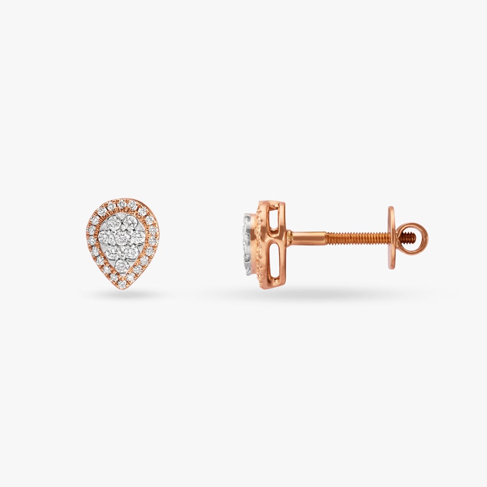 Dewdrop Diamond Stud Earrings,,hi-res image number null