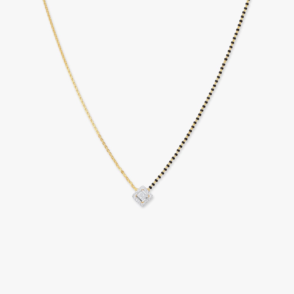 Square Radiance Diamond Mangalsutra,,hi-res image number null