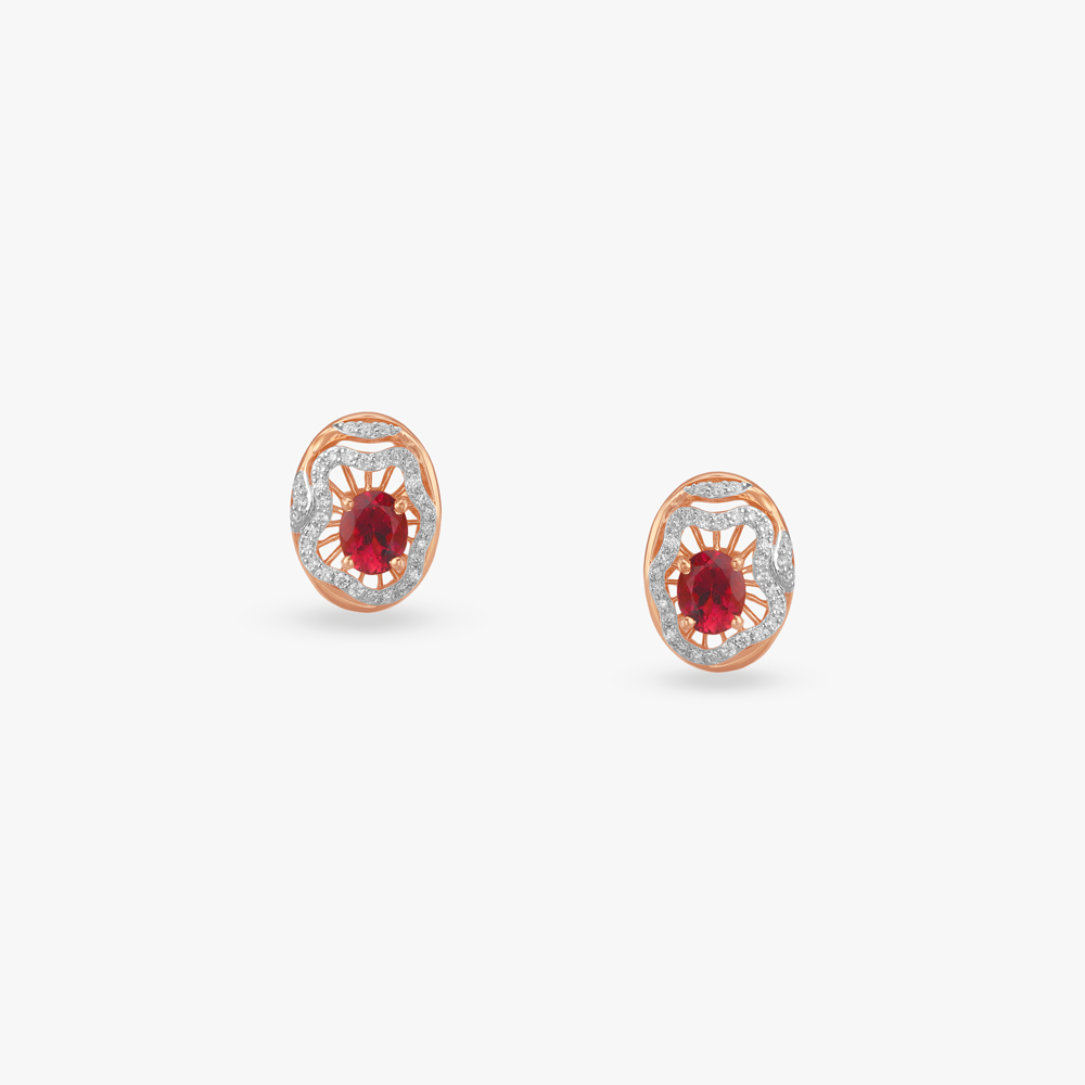 Eternal Flame Diamond Stud Earrings,,hi-res image number null