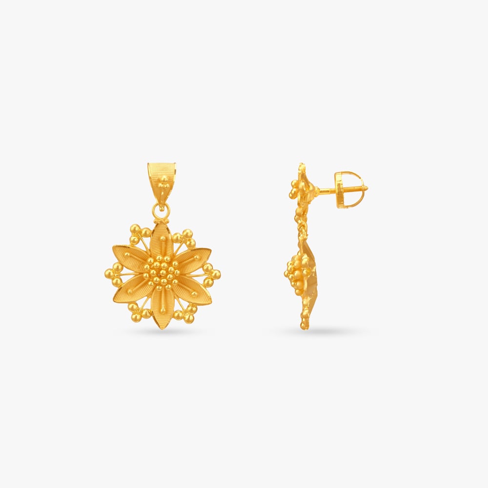 Sunbloom Heritage Gold Pendant and Earrings Set,,hi-res image number null
