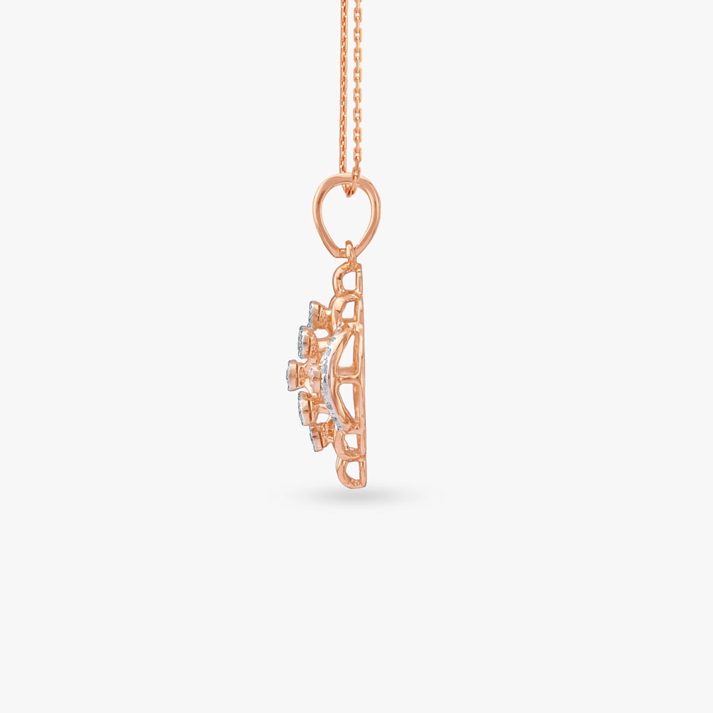 Clover Charm Diamond Pendant and Earrings Set,,hi-res image number null