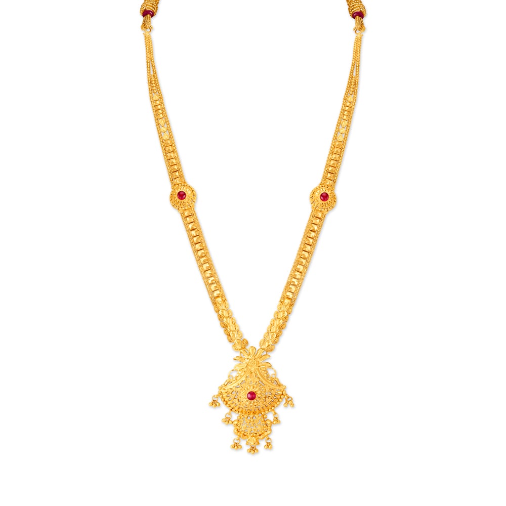 Ravishing Gold Stamp Filigree Necklace Set,,hi-res image number null