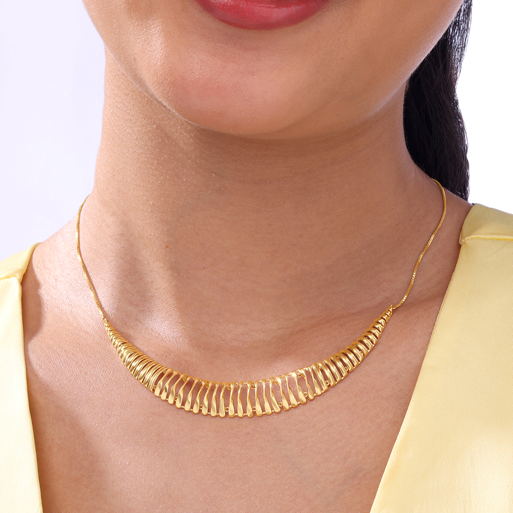 Sleek Radiant Gold Necklace,,hi-res image number null