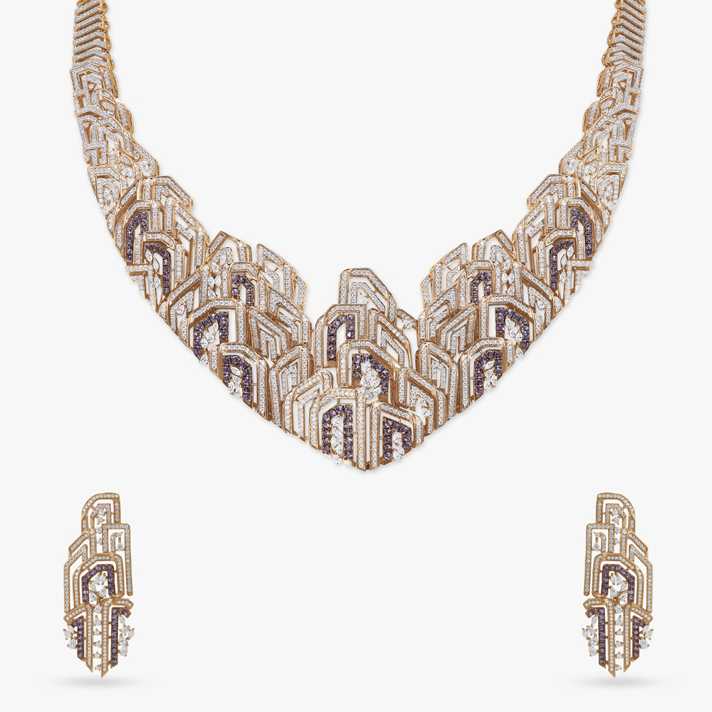Royal Radiance Diamond Necklace Set,,hi-res image number null