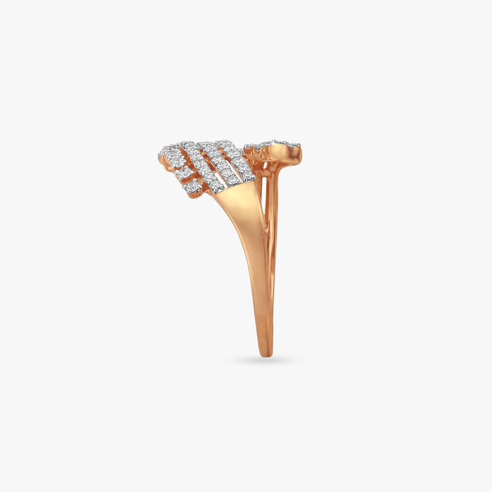 Ripple Curve Diamond  Ring,,hi-res image number null