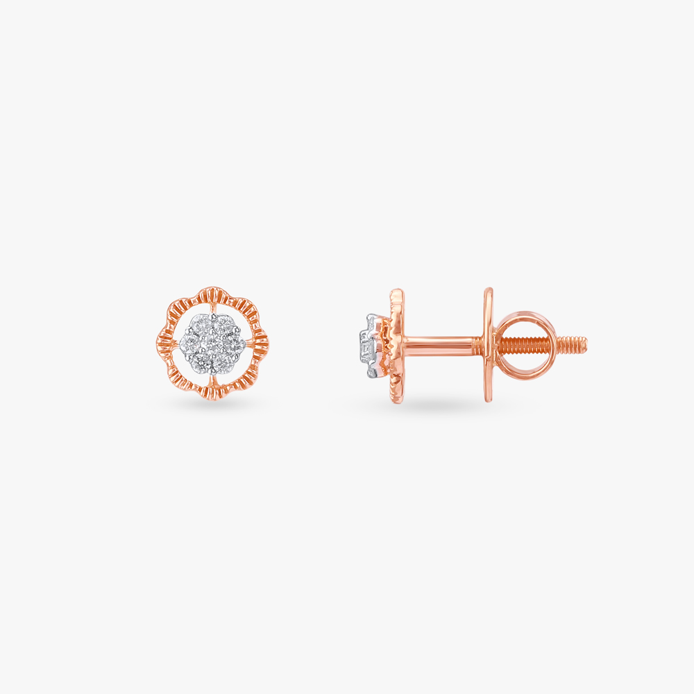 Aura Circle Diamond Stud Earrings,,hi-res image number null