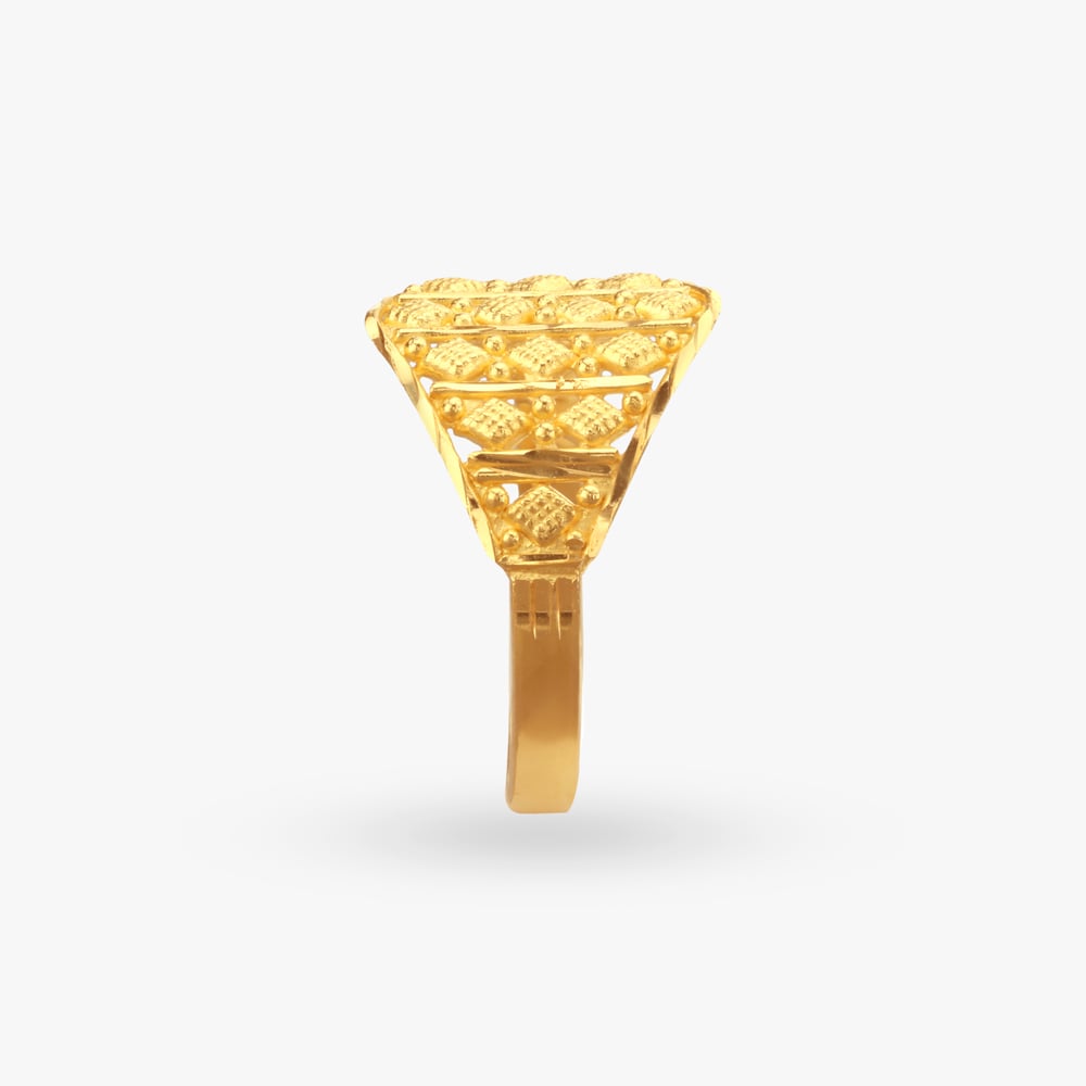 Lattice Glow Gold Ring,,hi-res image number null