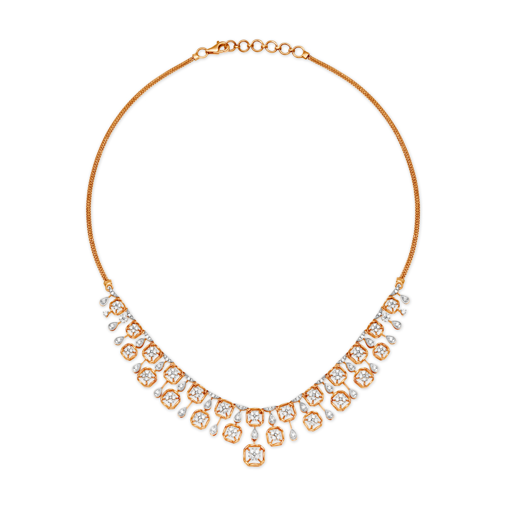 Elaborate Rose Gold Necklace Set,,hi-res image number null
