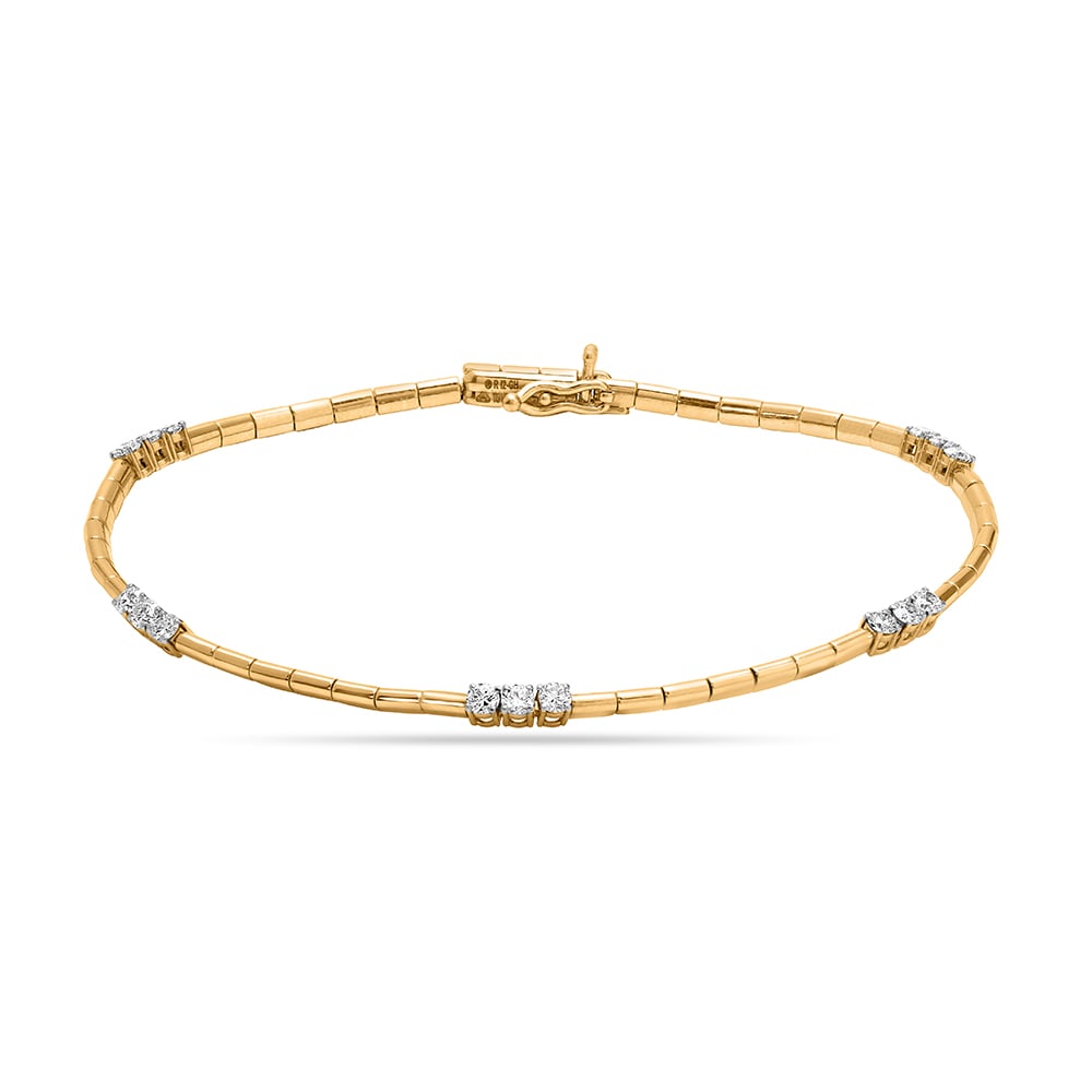 14KT Yellow Gold Diamond Bracelet