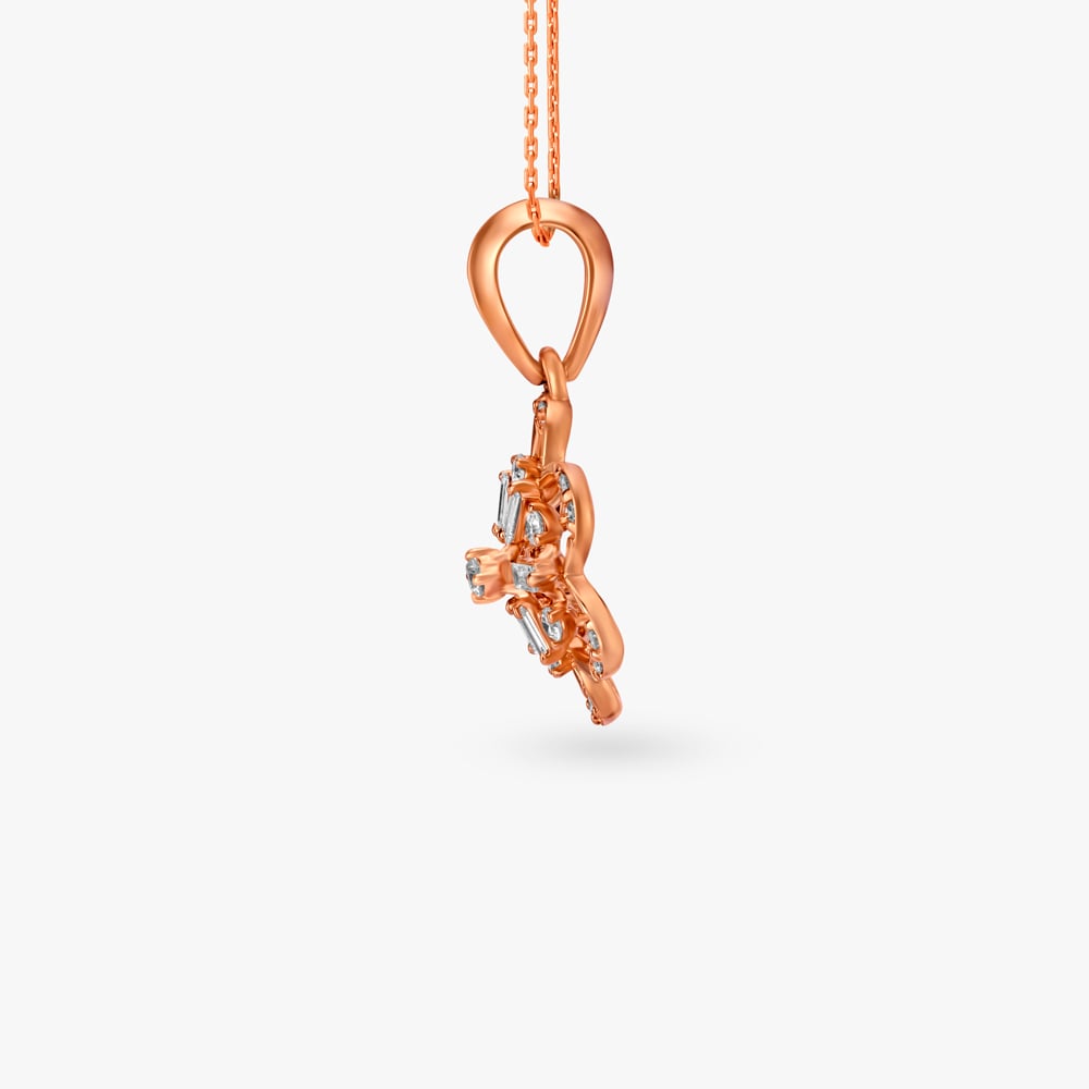 Slender Petals Diamond Pendant,,hi-res image number null