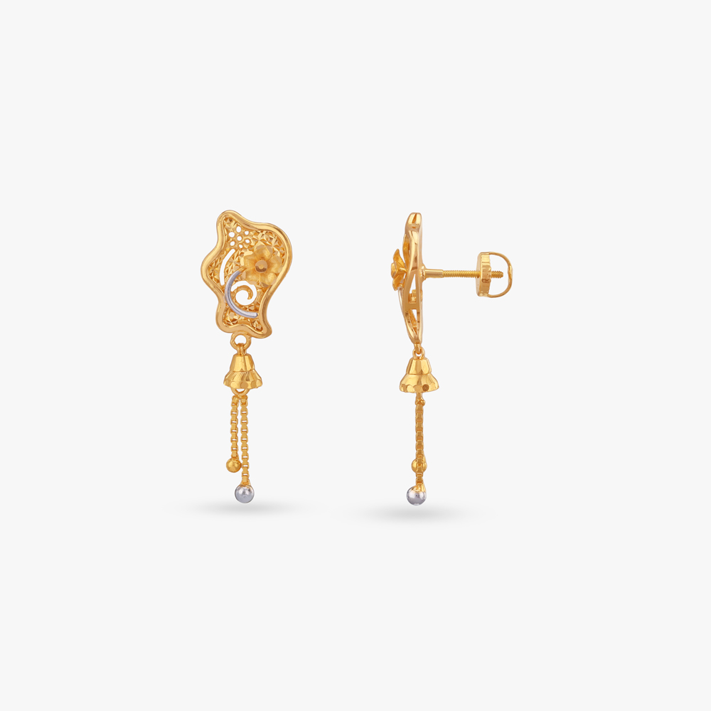 

Bloom Wave Gold Drop Earrings
