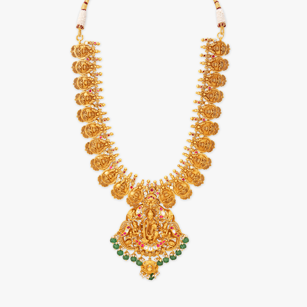 Divine Lakshmi Gold Haram Set,,hi-res image number null