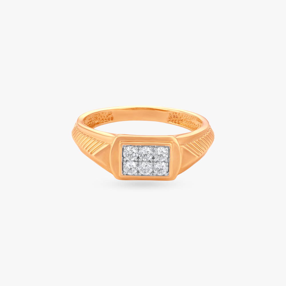Striking Axis Diamond Finger Ring for Men,,hi-res image number null
