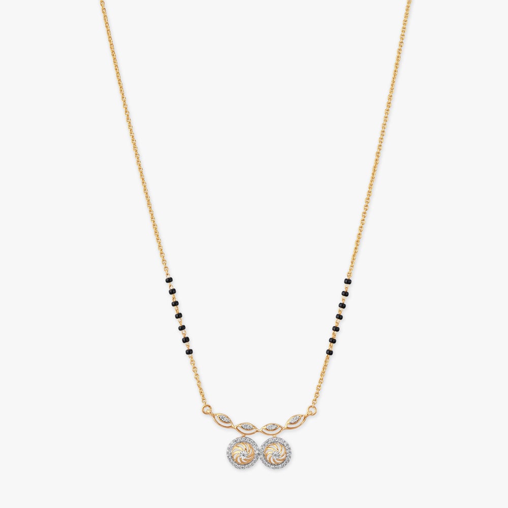 

Twin Swirl Diamond Watti Mangalsutra