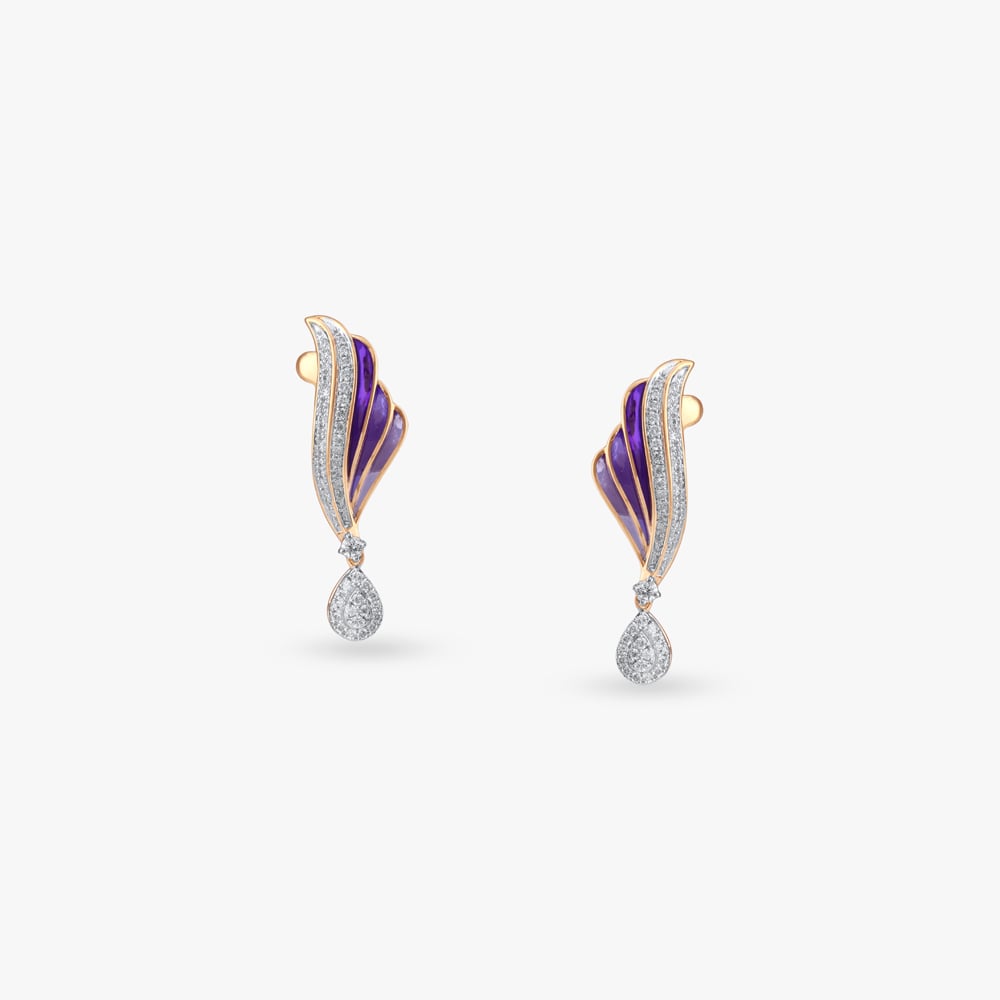 

Rising Wing Diamond Drop Earrings
