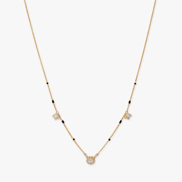 Floral Spark Diamond Mangalsutra,,hi-res image number null