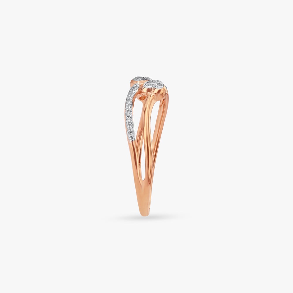 Triple Heartbeat Diamond Ring,,hi-res image number null
