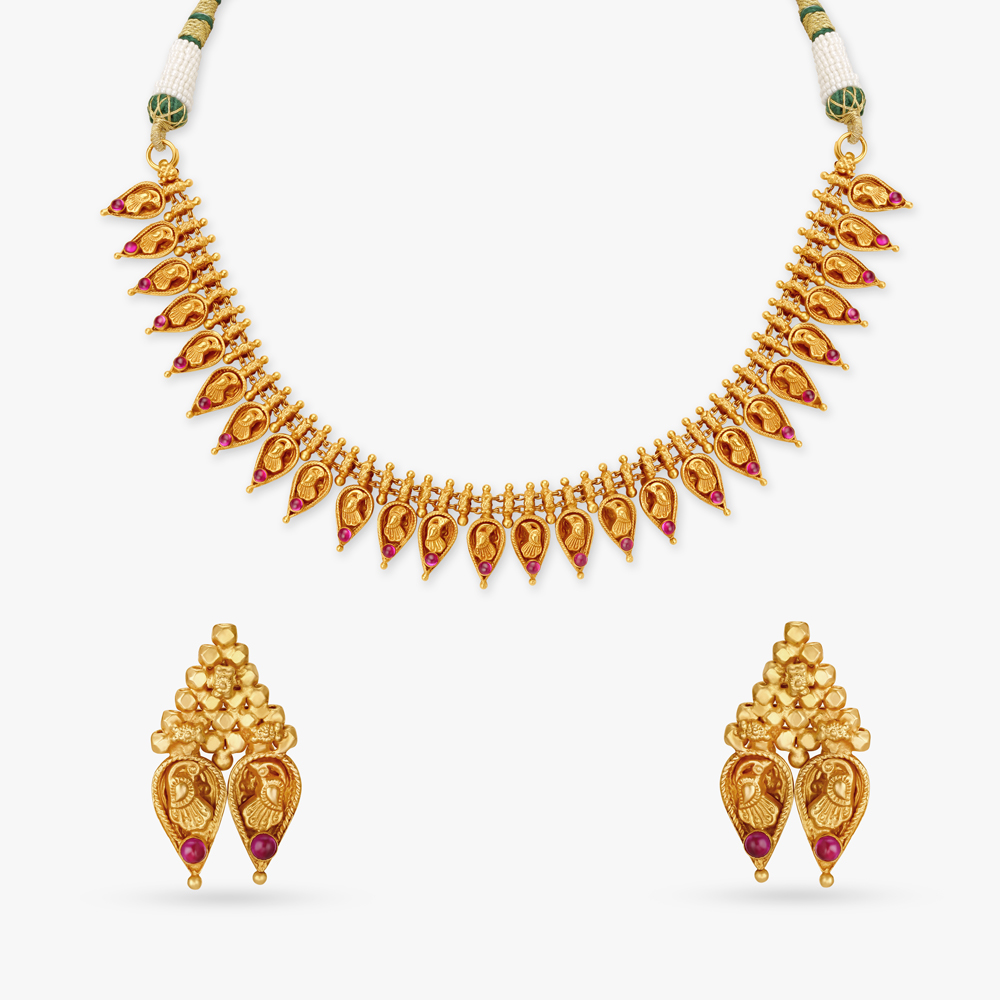 Regal Peacock Necklace Set,,hi-res image number null