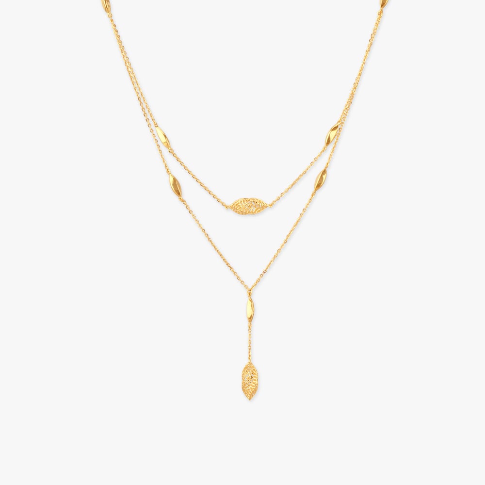 

Drape Leaf Gold Necklace