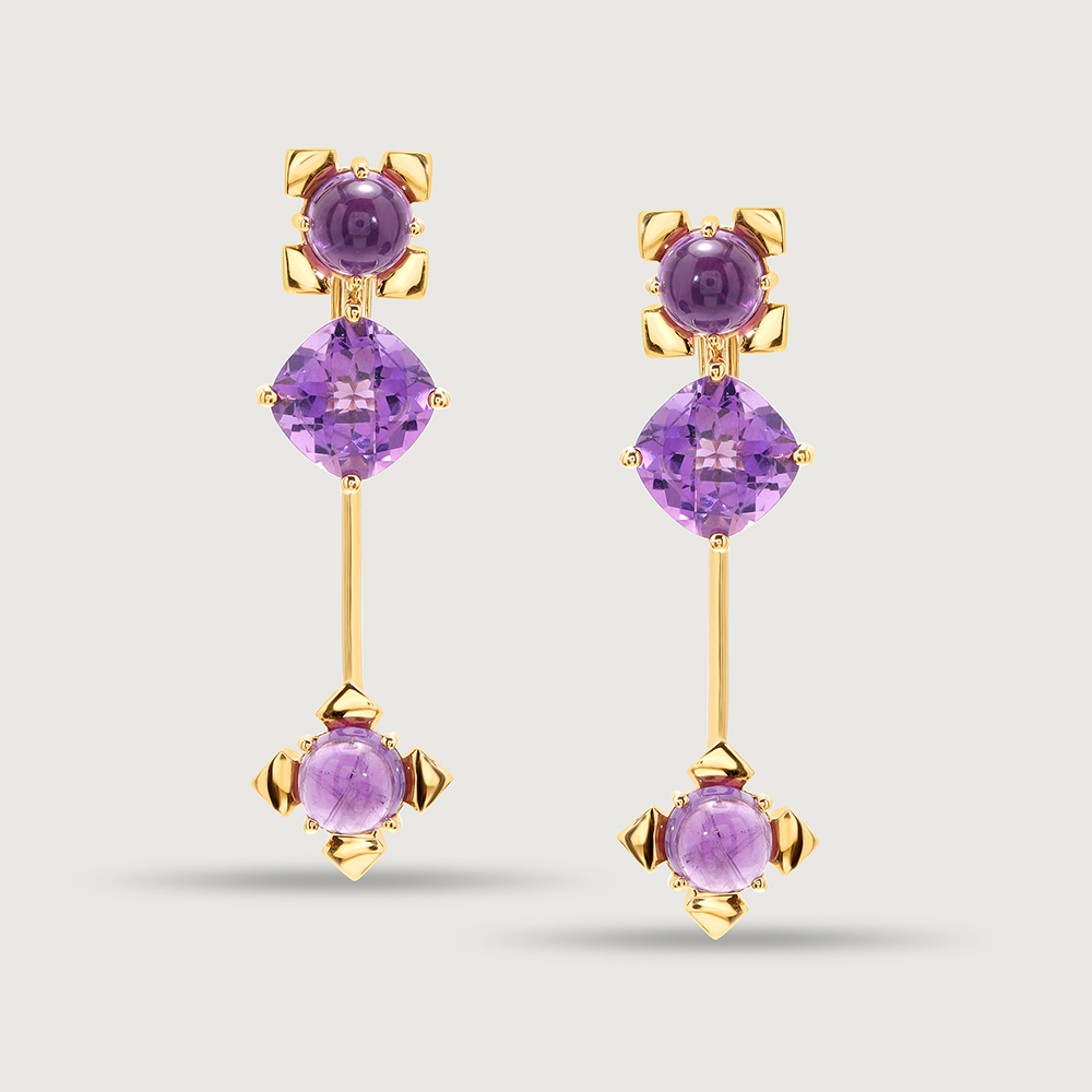 Mystic Mirage 14KT Amethyst Drop Earrings,,hi-res image number null