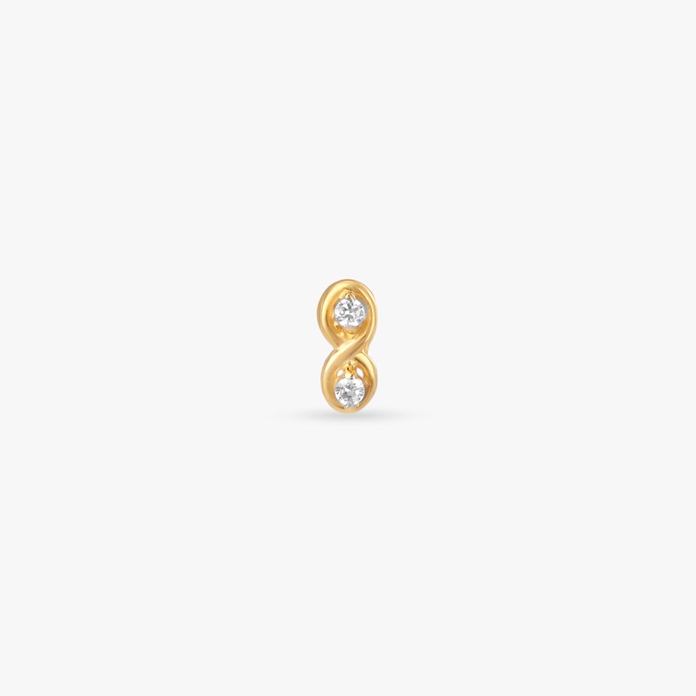 Infinite Spark Gold Nose Pin,,hi-res image number null