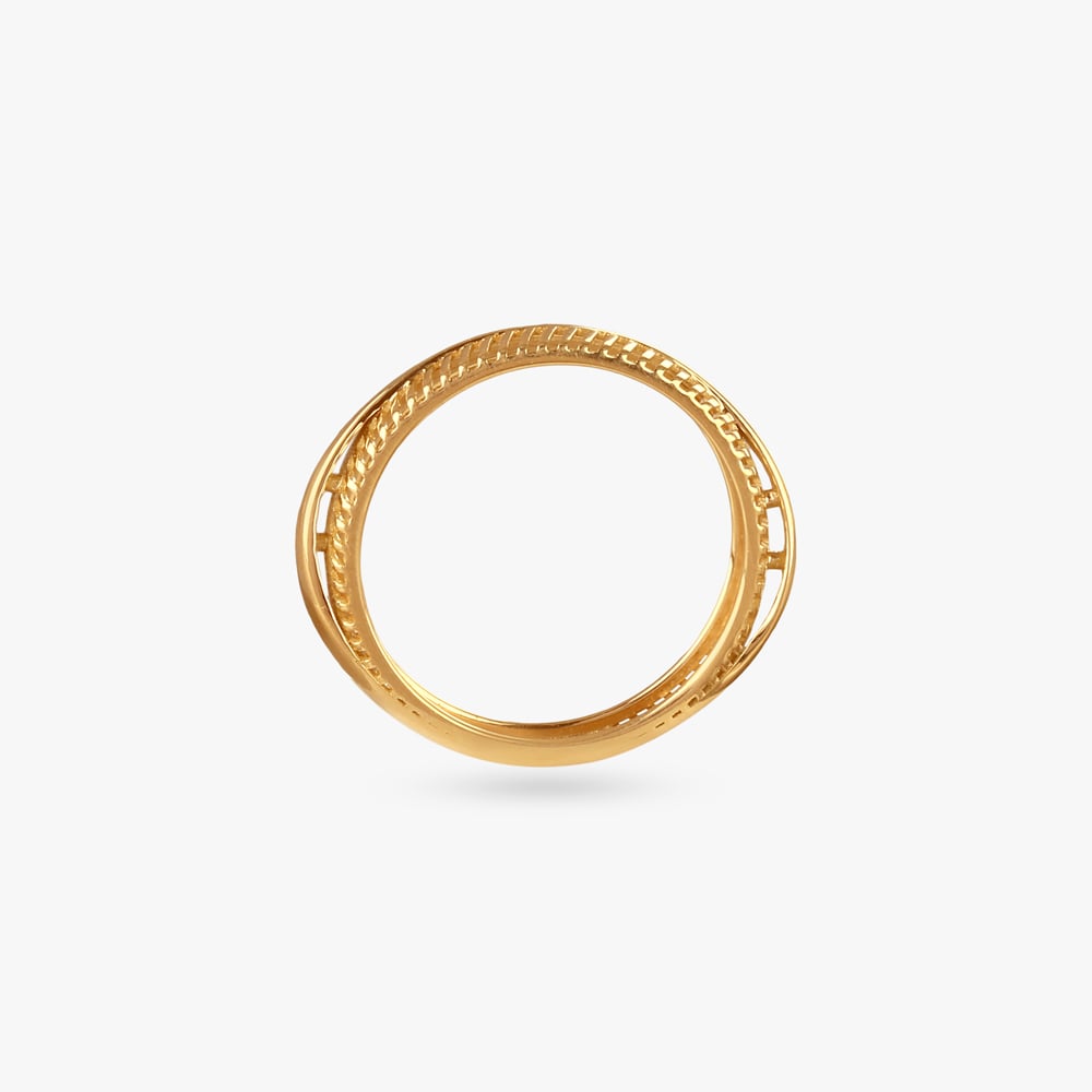 Sleek Groove Gold Ring,,hi-res image number null