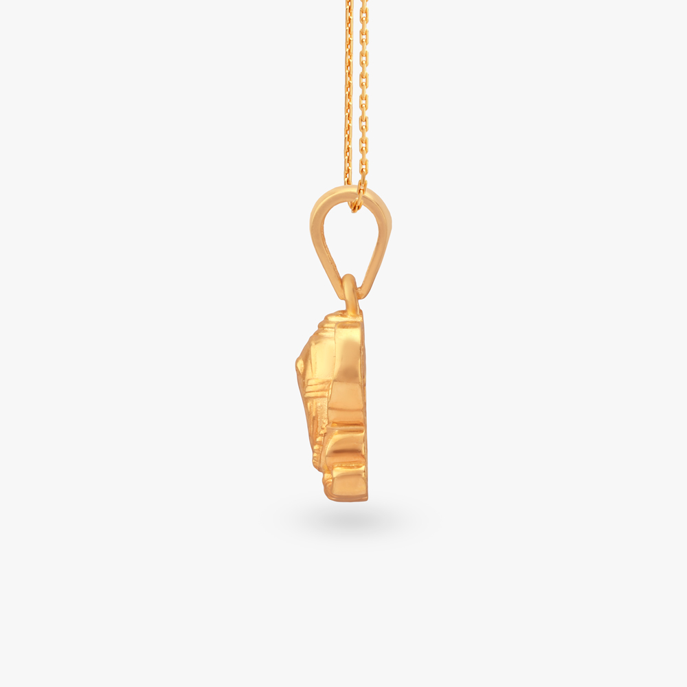 Divine Ganesha Gold Pendant,,hi-res image number null