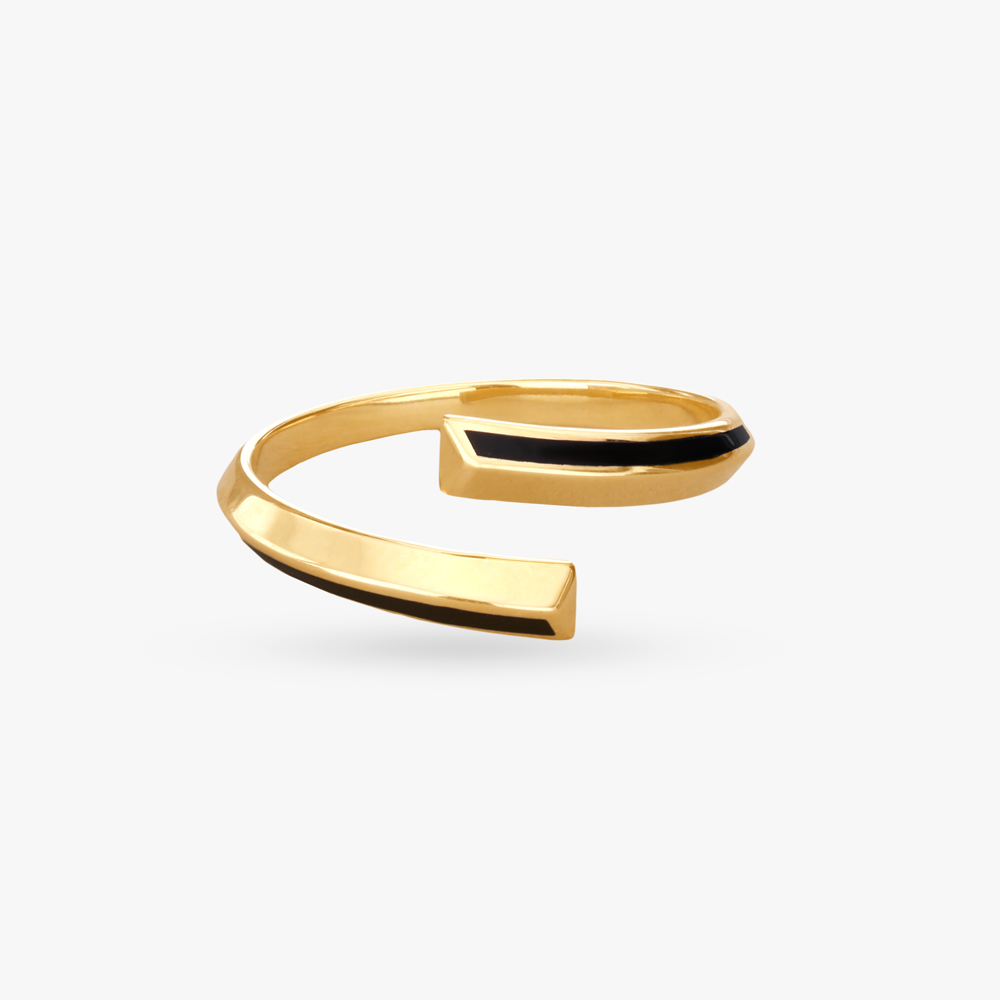 Geometric Chic Gold Finger Ring,,hi-res image number null