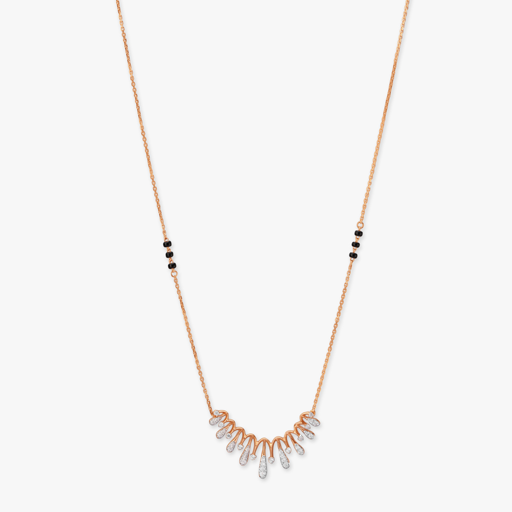 Modern Twist Diamond Mangalsutra,,hi-res image number null
