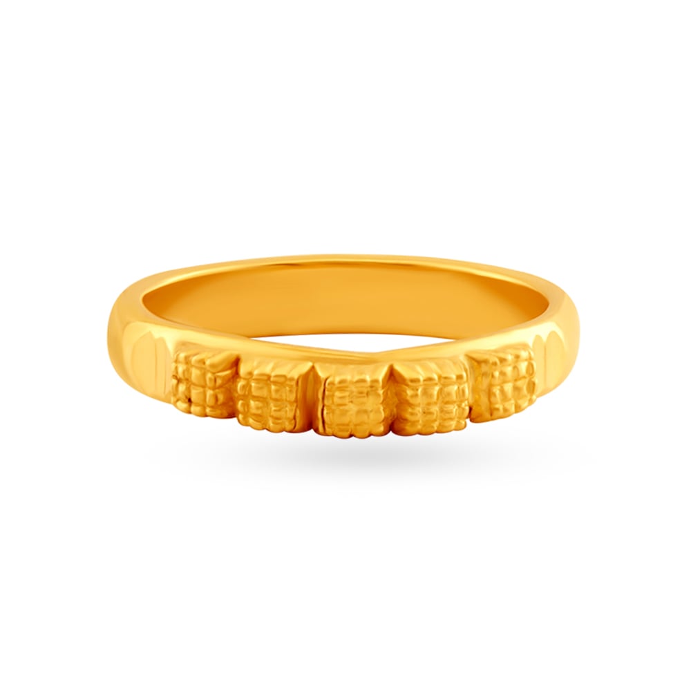 Quirky Square Gold Finger Ring,,hi-res image number null