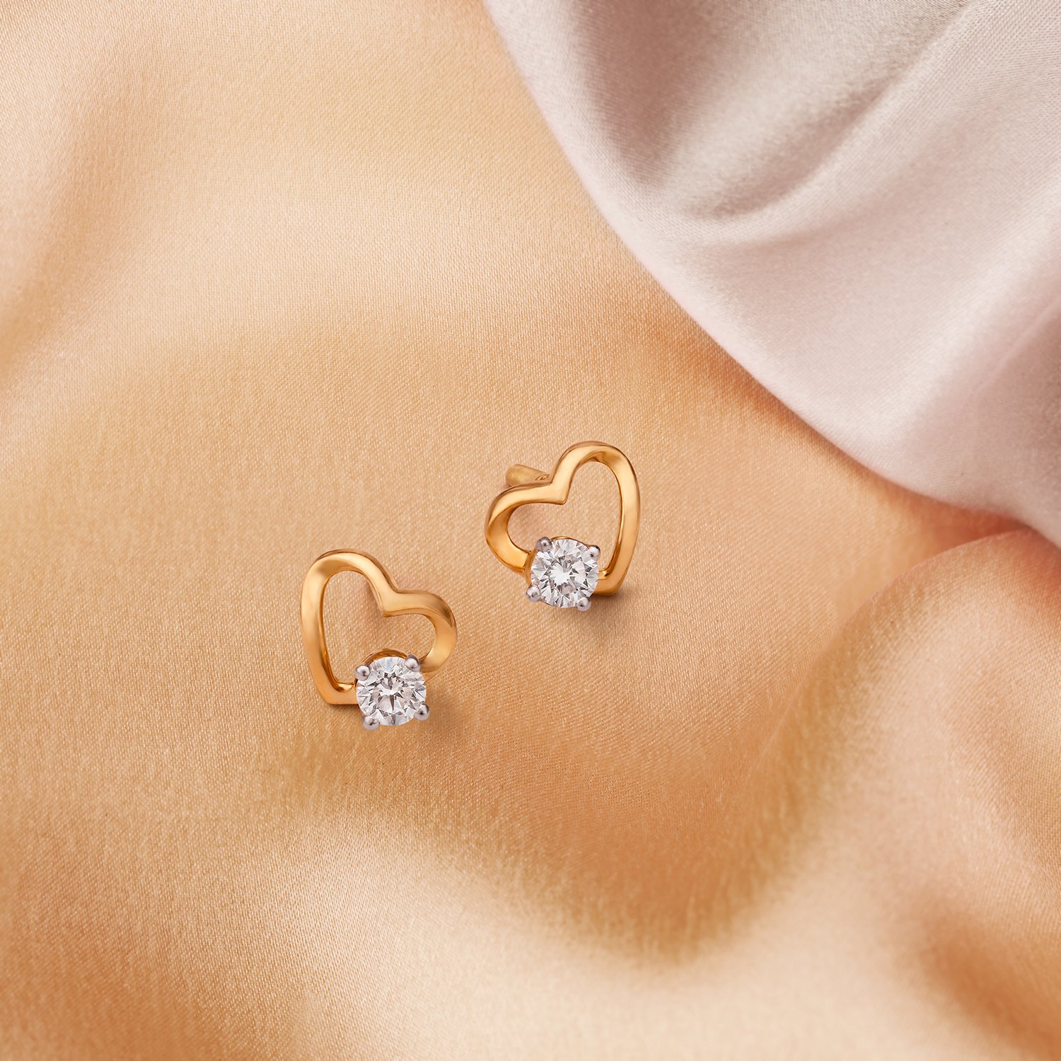 Rose Stud Earrings for kids Online Jewellery Shopping India | Rose Gold 14K  | Candere by Kalyan Jewellers