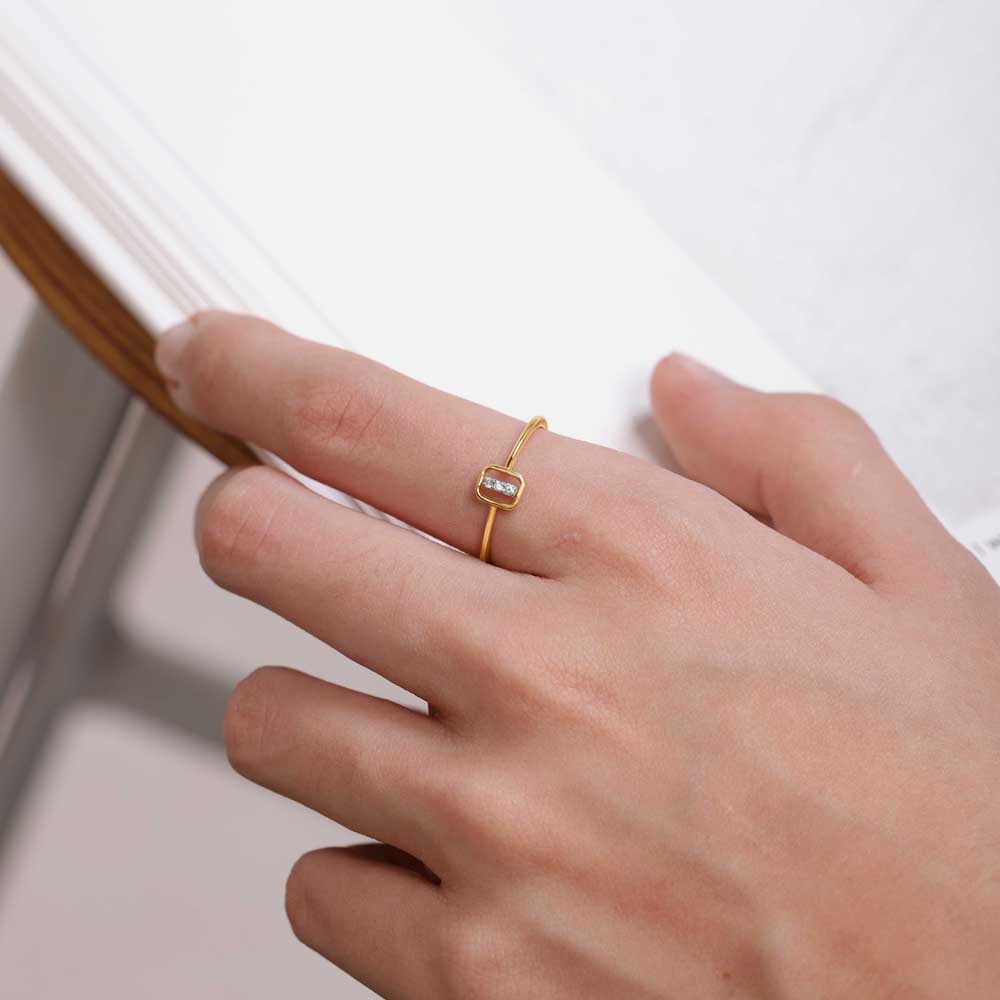 Radiant Frame Diamond Ring,,hi-res image number null