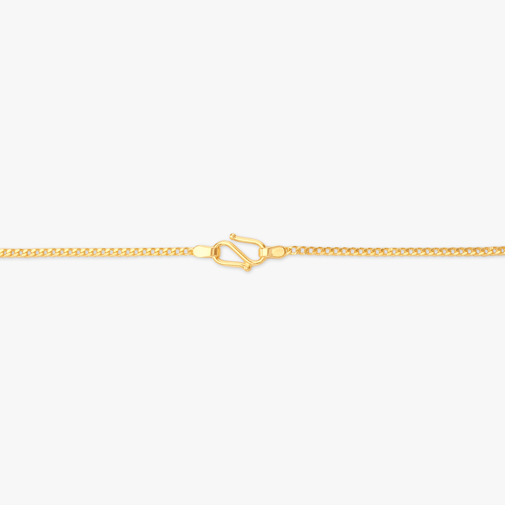 Sleek Curve Gold Chain,,hi-res image number null