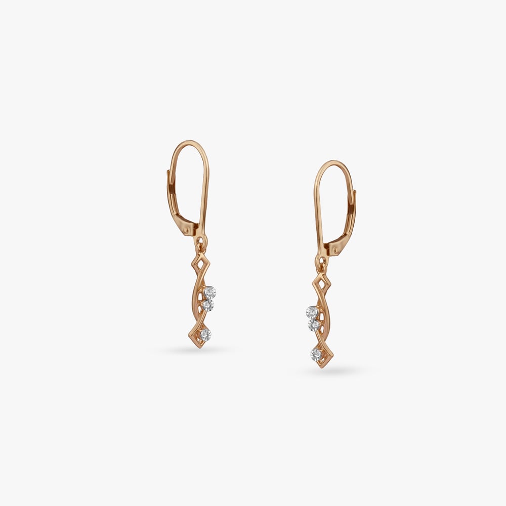 Vertical Rhythm Diamond Hoop Earrings,,hi-res image number null