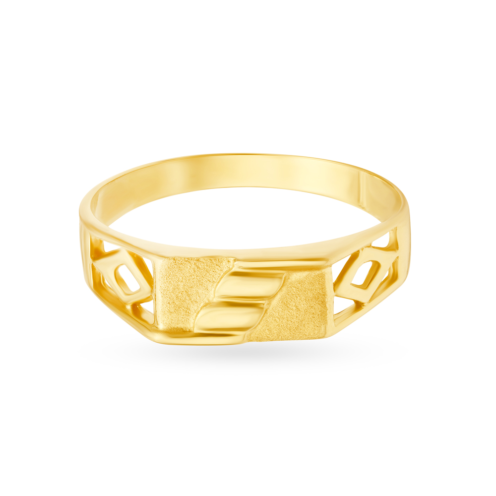 Bold Geometric Gold Ring,,hi-res image number null