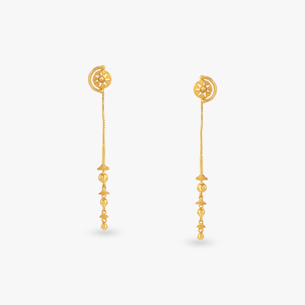 

Orbit Charm Gold Drop Earrings