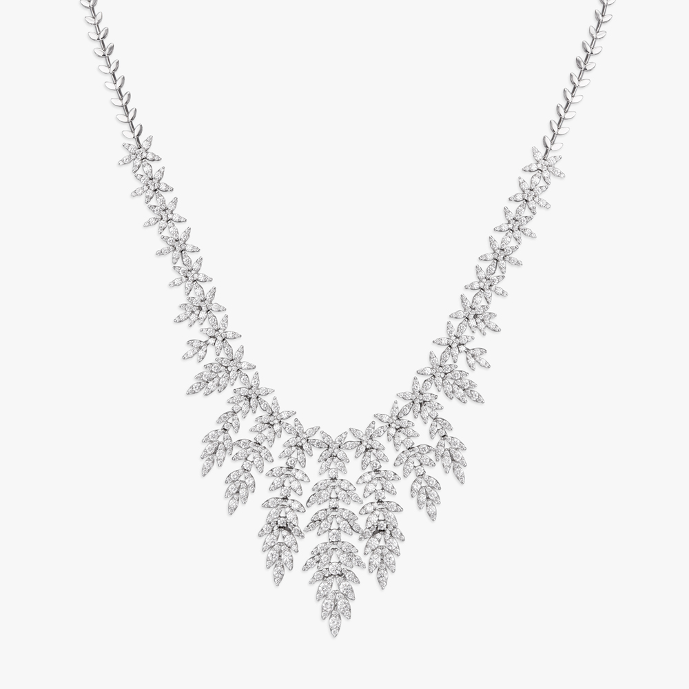 Opulent Vine Diamond Necklace Set,,hi-res image number null