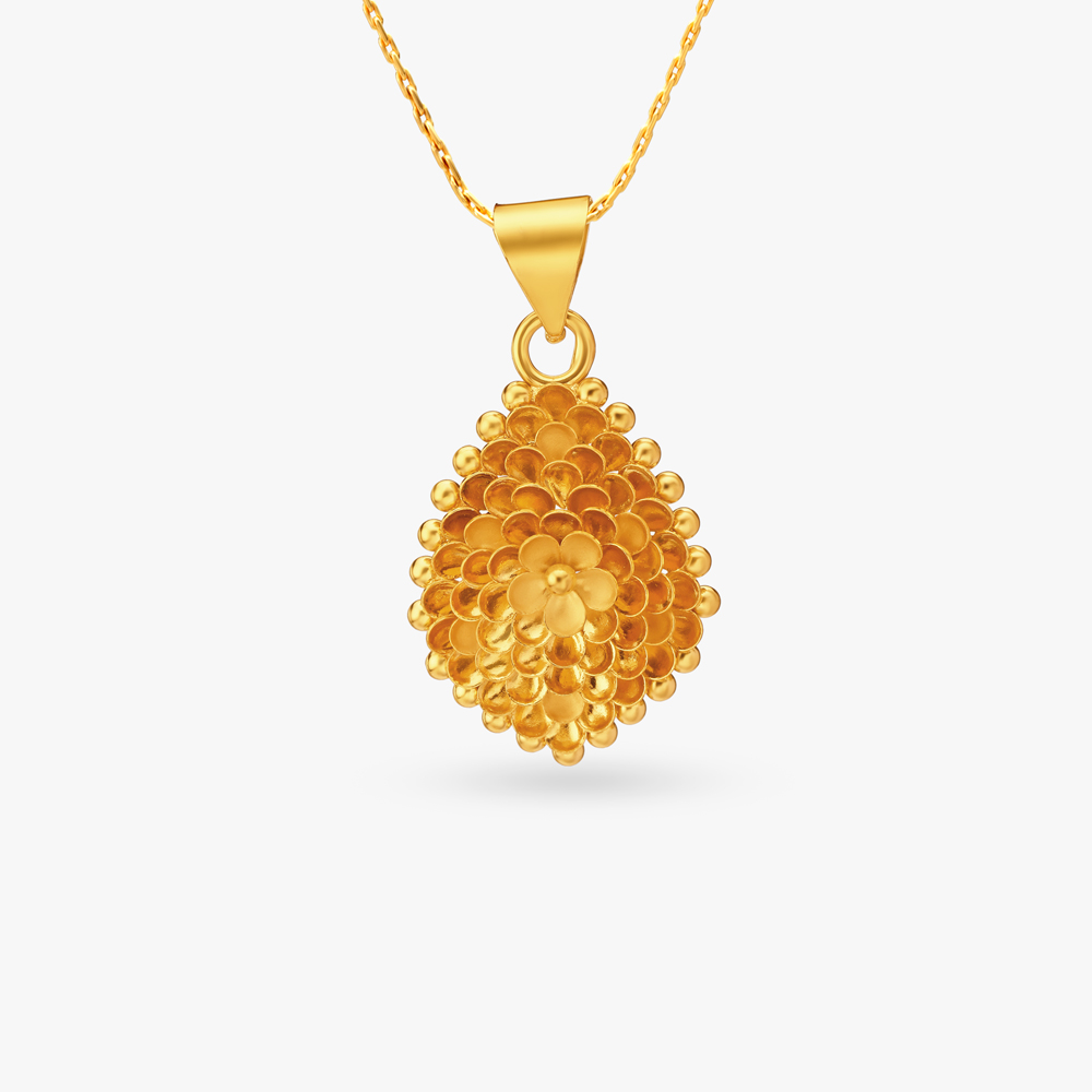 Luxe Gold Pendant and Earrings Set,,hi-res image number null