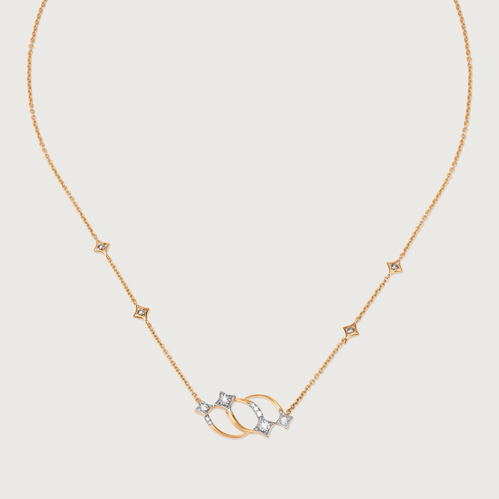 Meteor Charm 14KT Diamond Pendant with Chain,,hi-res image number null