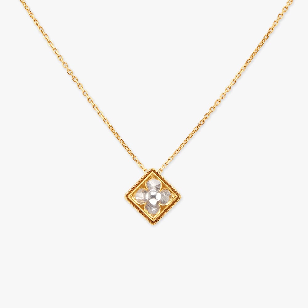 Striking Geometric Pendant with Chain,,hi-res image number null