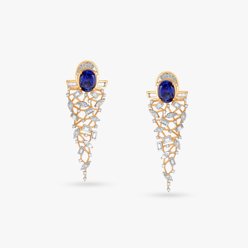 Exquisite Glam Diamond Drop Earrings,,hi-res image number null