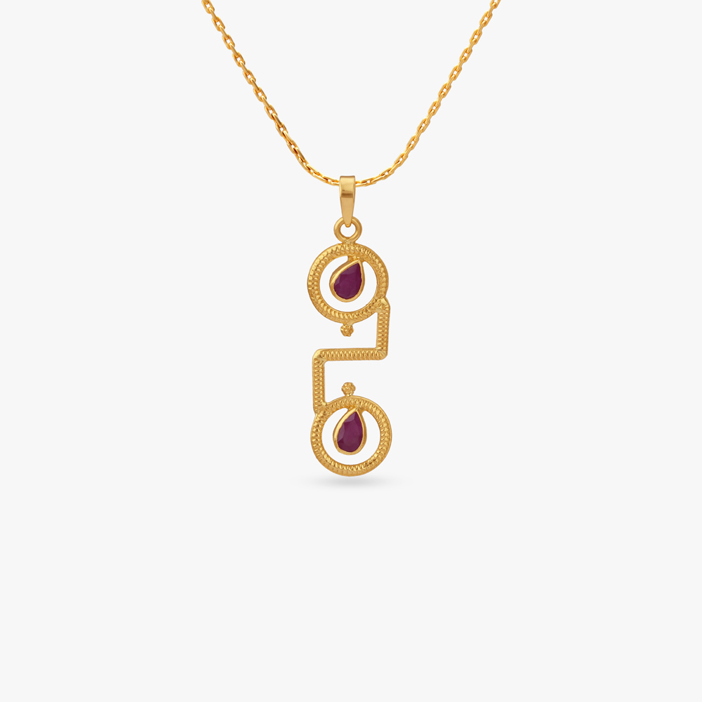 Bold Spiral Ruby Pendant and Earrings Set,,hi-res image number null