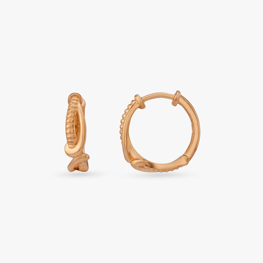 

Twisted Rope Gold Hoop Earrings