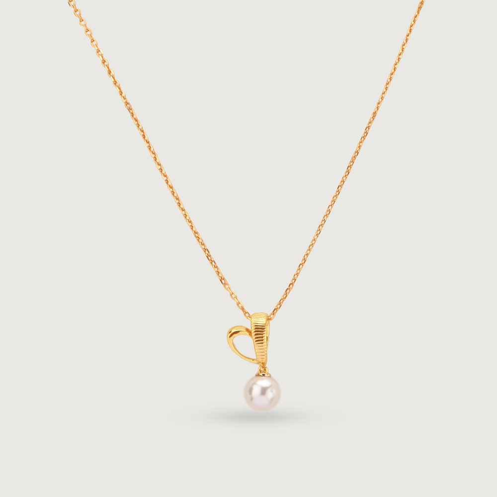 Ribbon Kiss Gold Pendant,,hi-res image number null